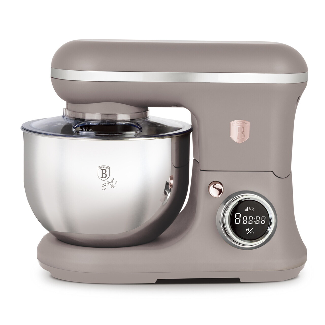 Robot de bucatarie Berlinger Haus, Taupe, 1500W, inox/plastic, taupe mat/argintiu - imagine 6